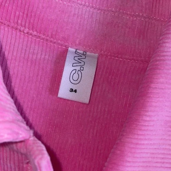 NWT.  Women’s Pink Corduroy Button down shirt.  Size 34. - Picture 6 of 9